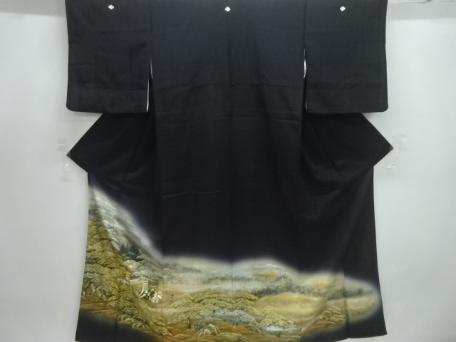 時代人物風景模様留袖（比翼付き）